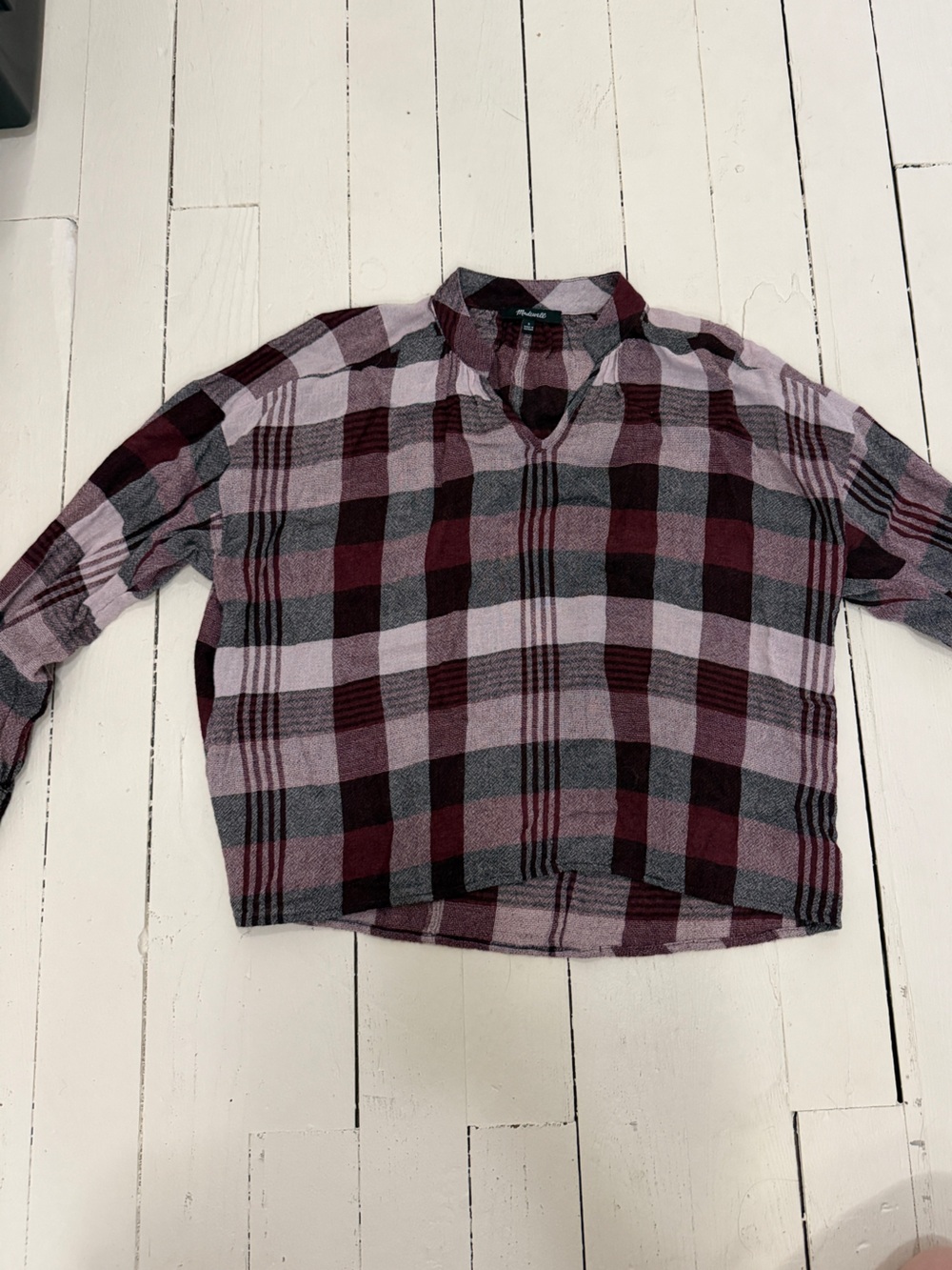 Madewell plaid top